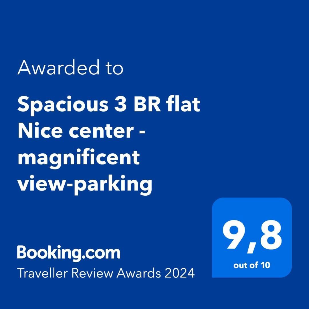 Spacious 3 Bedroom Flat Nice Center - Magnificent View-Parking 외부 사진